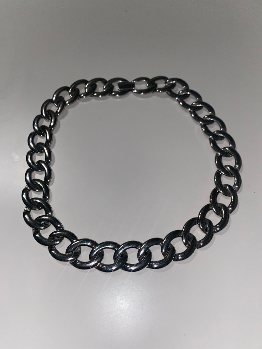 Napier Vintage Silver Chunky Chain Necklace